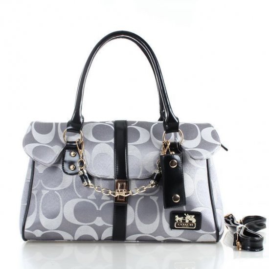 Coach Ring Chain Large Grey Satchels FBZ | Coach Outlet Canada
